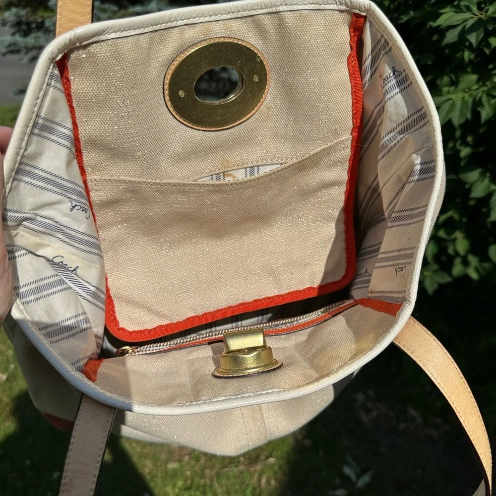 Coach x Pierre Le Tan 14962 Beach Umbrella Canvas Embellish Tote GUC 2010 - Picture 13 of 16